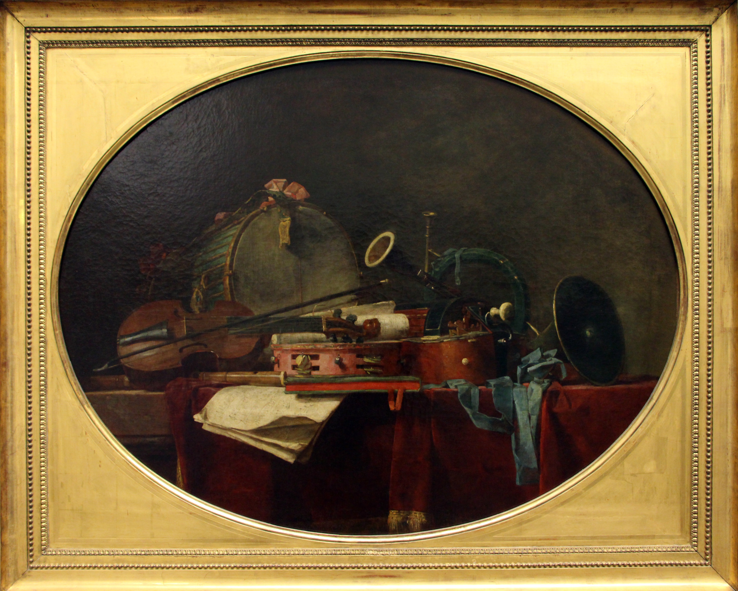 Jean-Baptiste-Siméon Chardin. Still Life with Attributes of Civilian Music