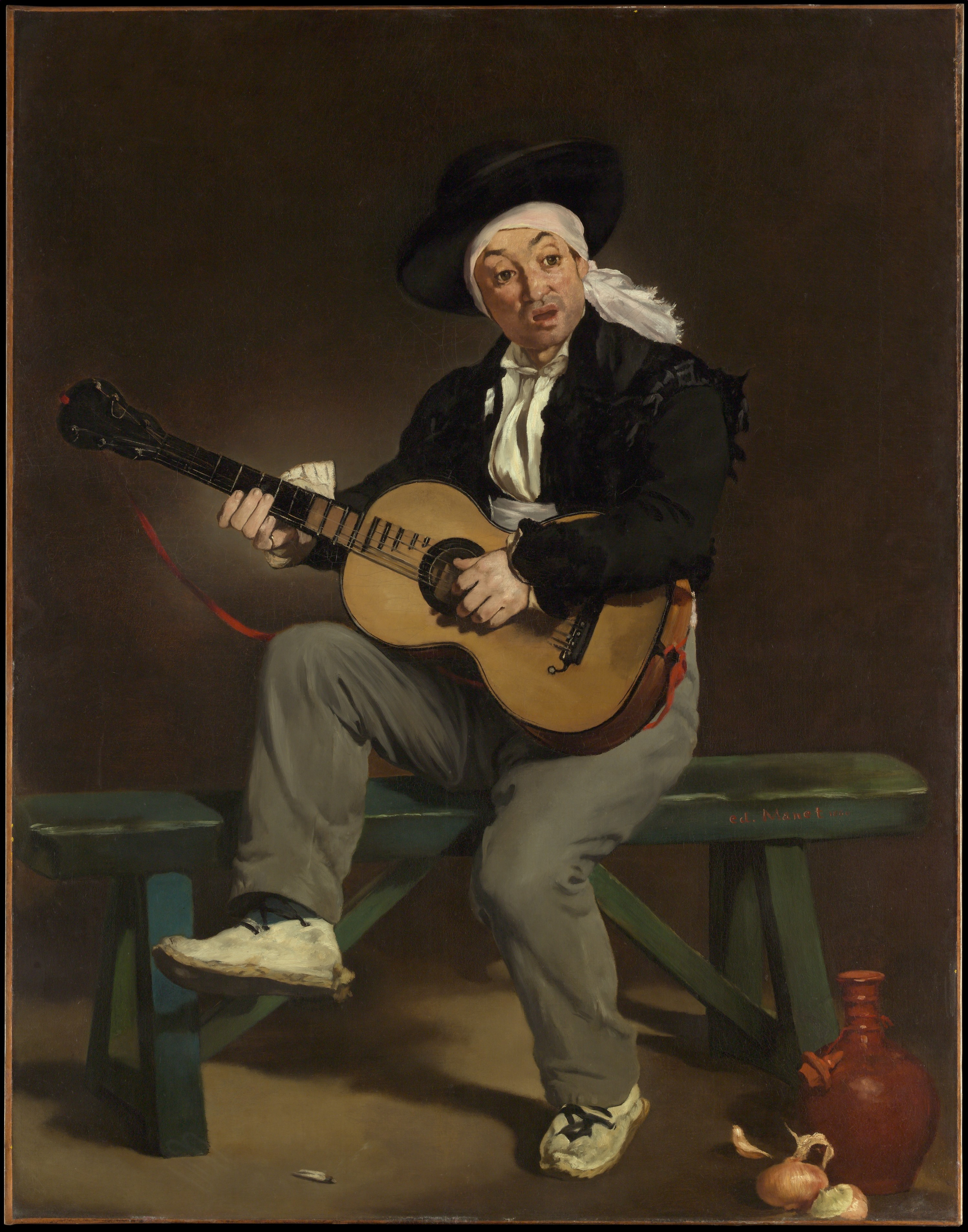 Édouard Manet. The Spanish Singer, painting from 1860
