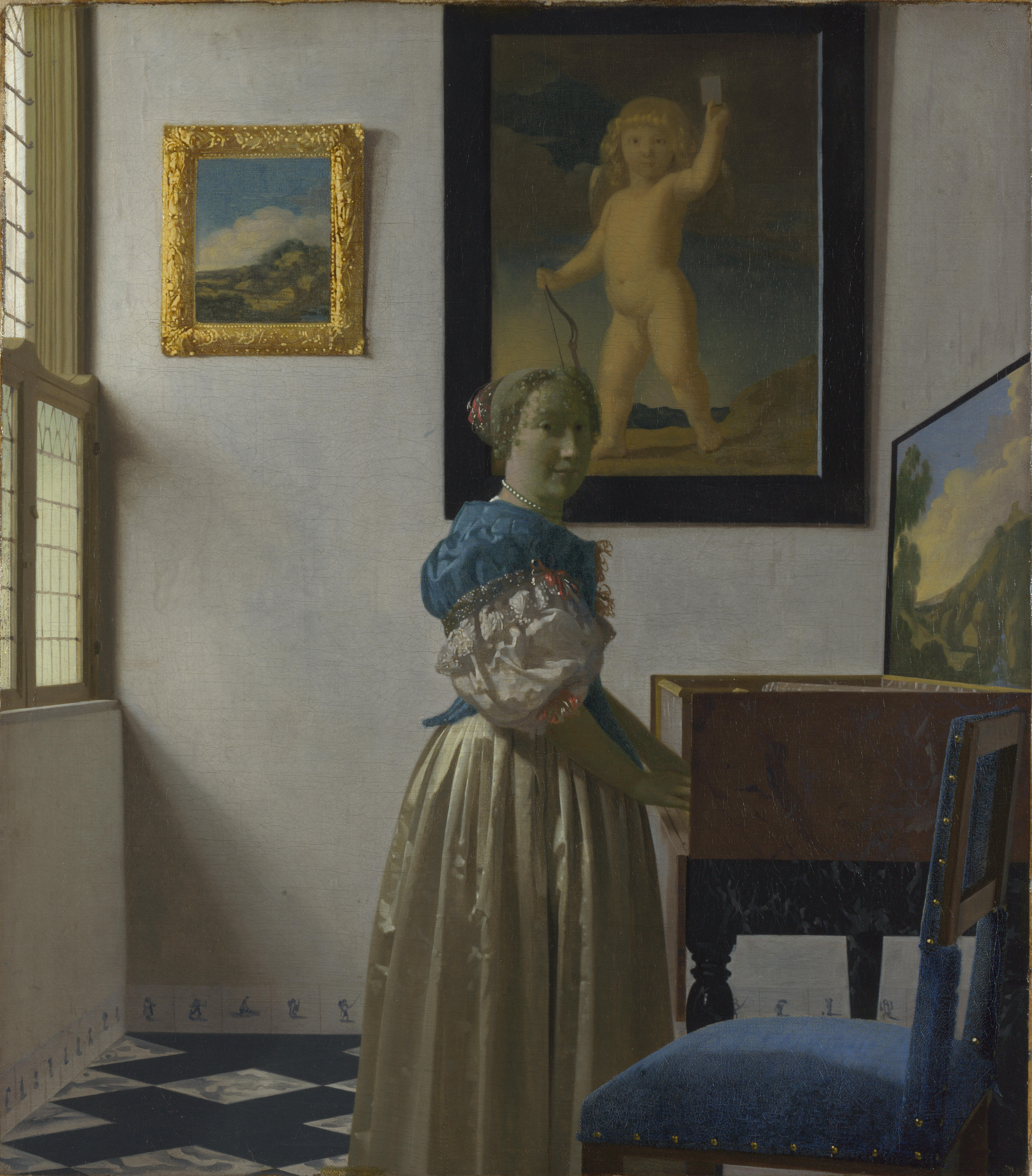 Johannes Vermeer's painting Lady Standing at a Virginal