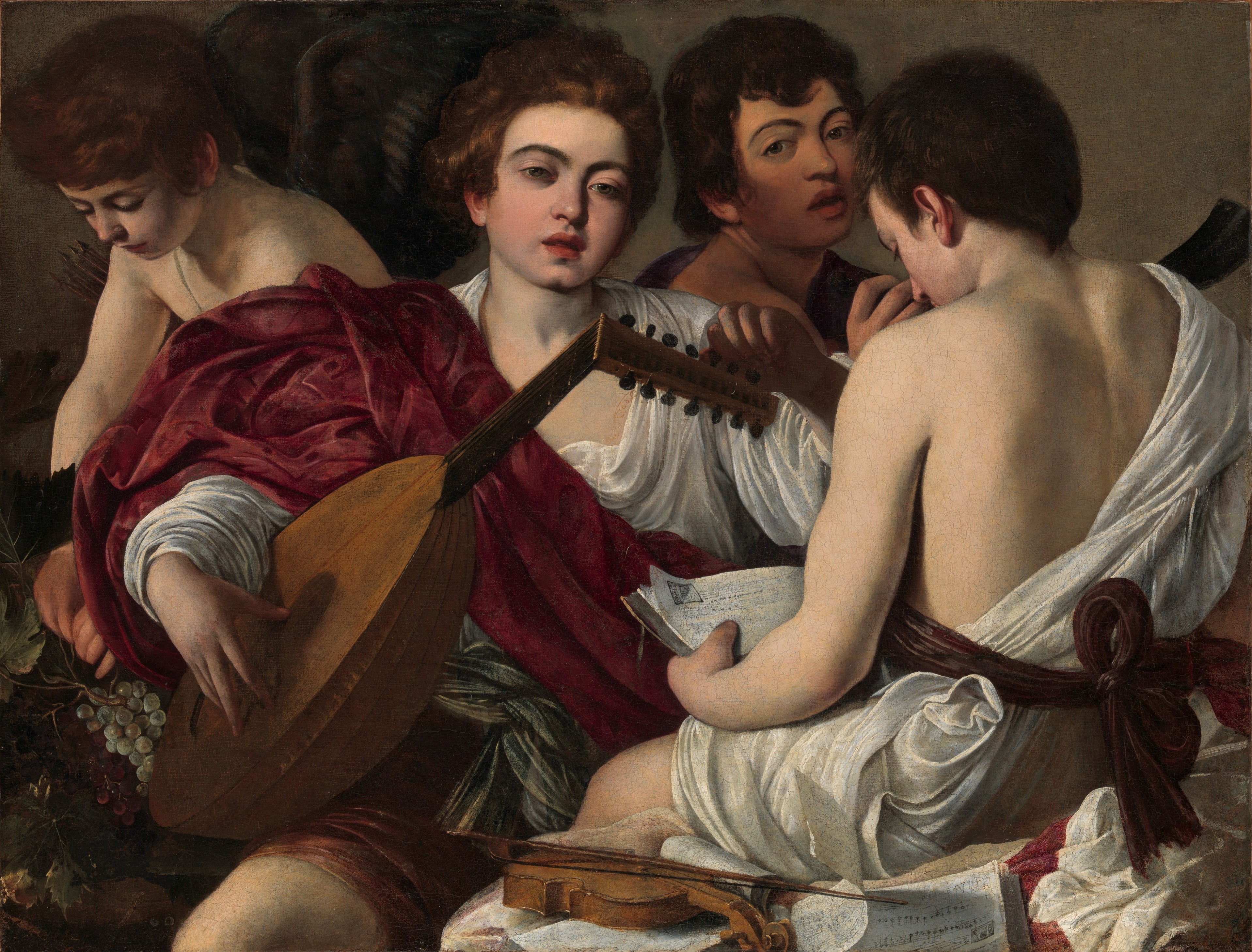 Caravaggio's painting The Musicians (1595)