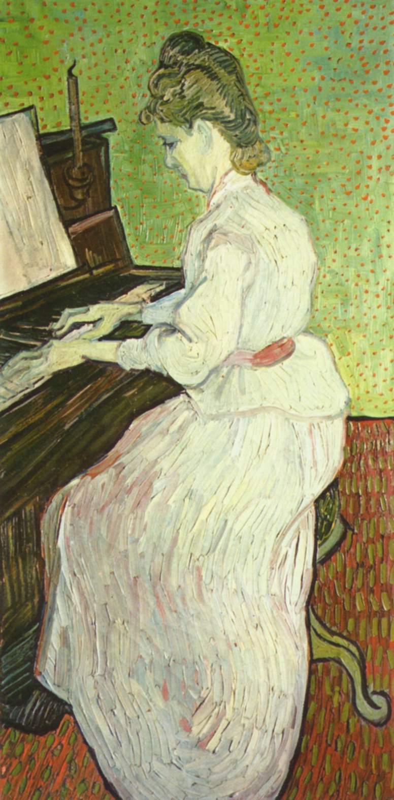 Vincent van Gogh's painting «Marguerite Gachet at the Piano», 1890
