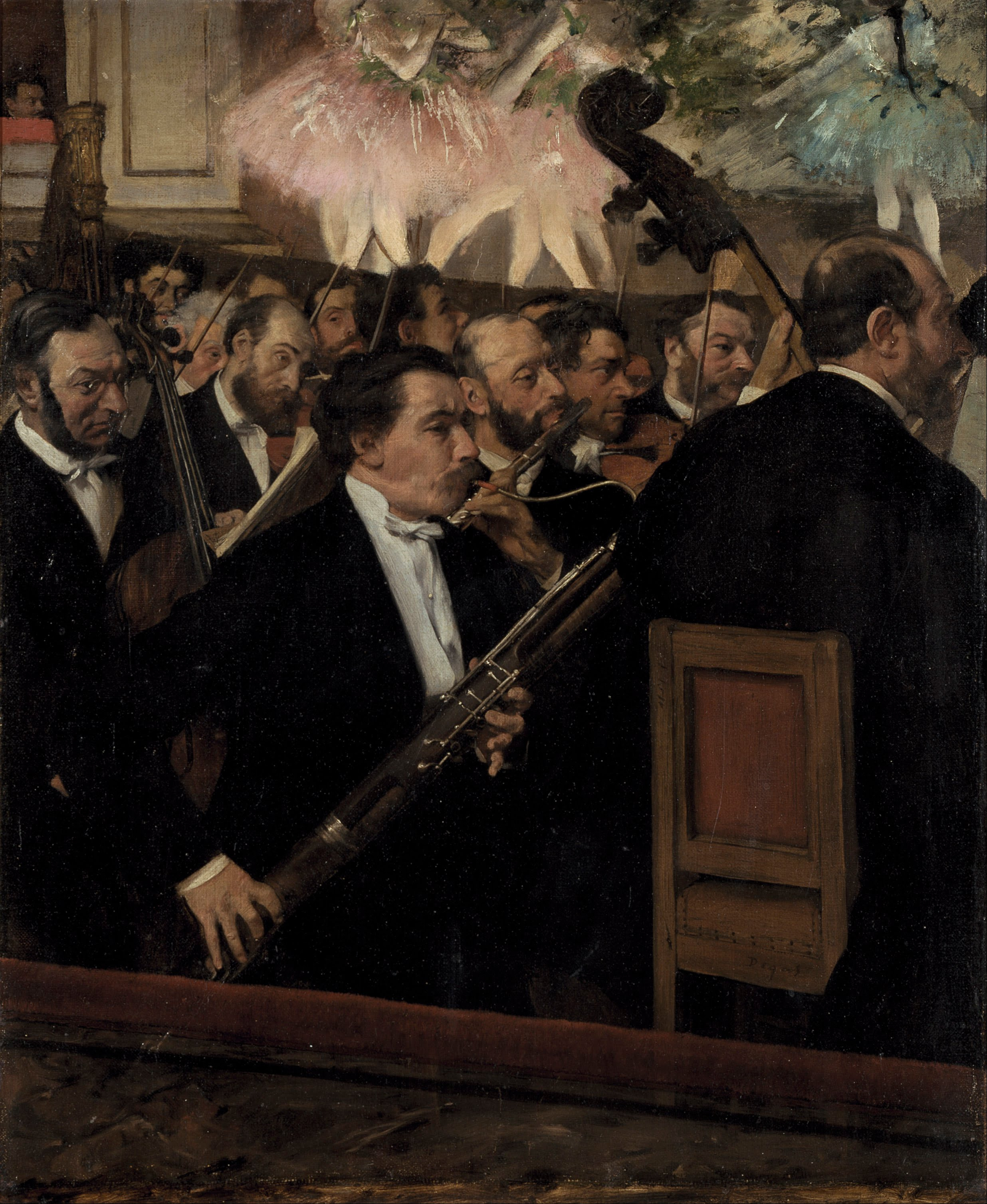 Painting by Edgar Degas, The Orchestra of the Opera, 1870